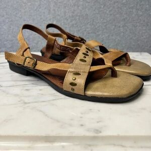 Clarks Slingback Sandals Women’s 9 Leather Tan Brown